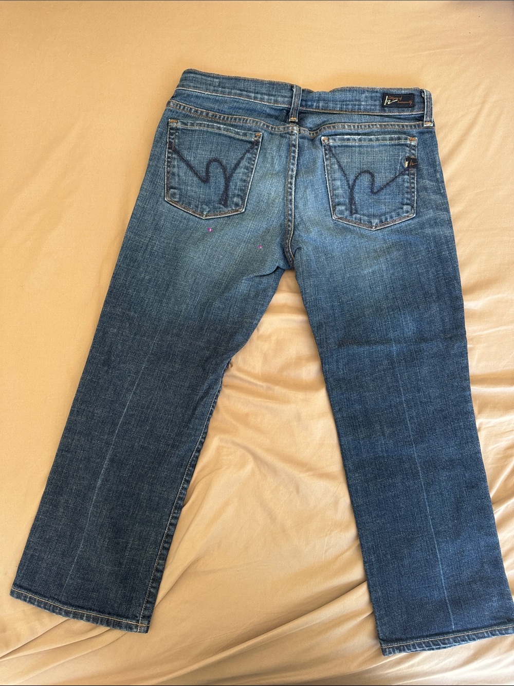 Citizens Of Humanity Blue Cropped Ankle Jeans